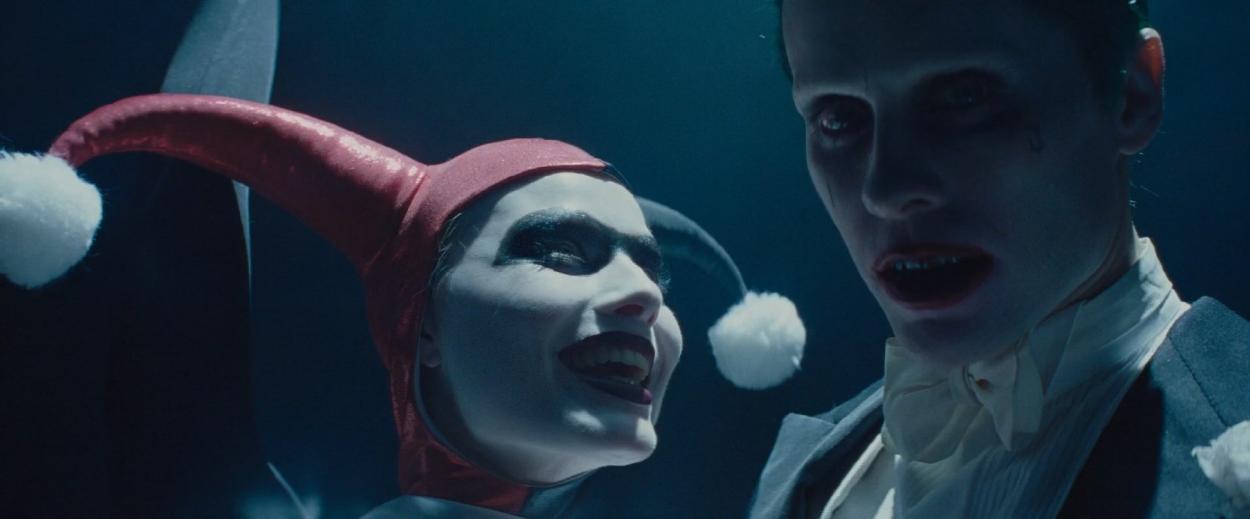 Jared Leto and Margot Robbie in Suicide Squad (2016)