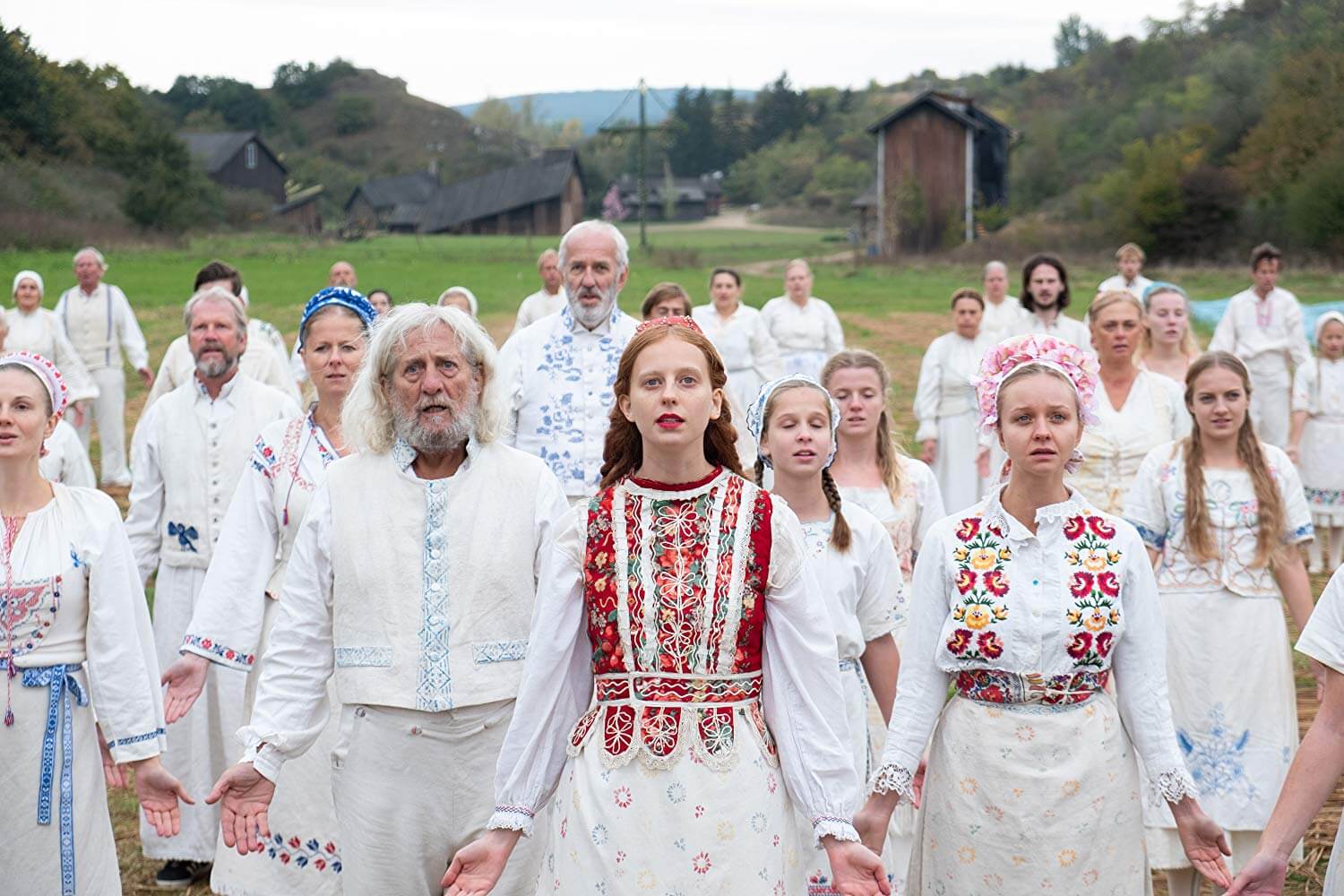 Midsommar villagers ritual